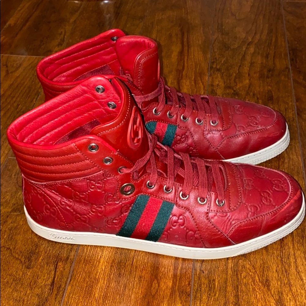 Men's Red Gucci sneakers